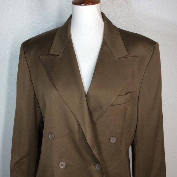 Escada Margaretha Ley Double Breasted 100% Wool Judge Gray Blazer Size EU 38 US6 - Picture 4 of 15